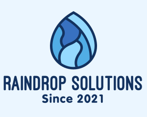 Raindrop - Distilled Water Station logo design