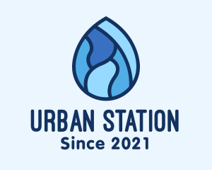 Distilled Water Station  logo design