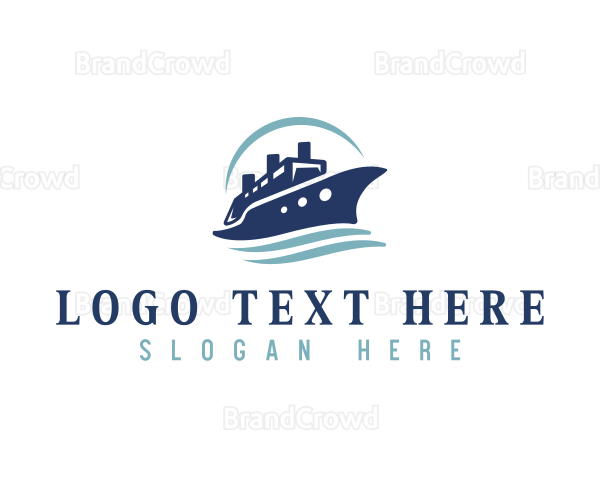 Cruise Ship Travel Logo