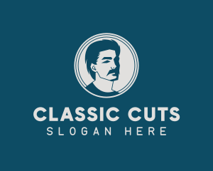 Male Moustache Grooming Salon logo design