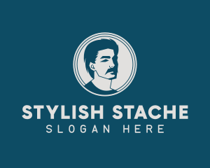 Male Moustache Grooming Salon logo design