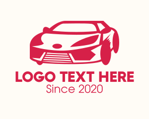 Luxury Car - Red Sports Car logo design