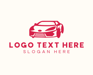 Automobile - Red Sports Car logo design