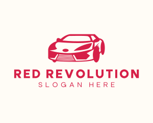 Red Sports Car logo design