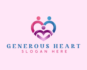 Family People Heart logo design