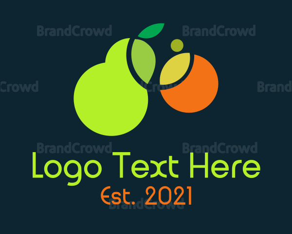 Avocado Orange Fruit Market Logo