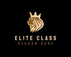 First Class - Lion Crown Royalty logo design