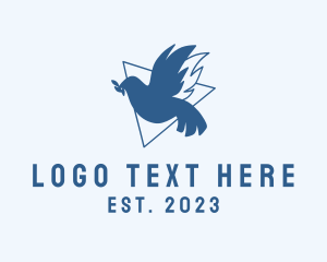 Pigeon - Dove Peace Christianity logo design