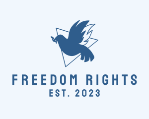 Dove Peace Freedom logo design