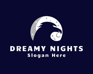 Night Moon Bird logo design