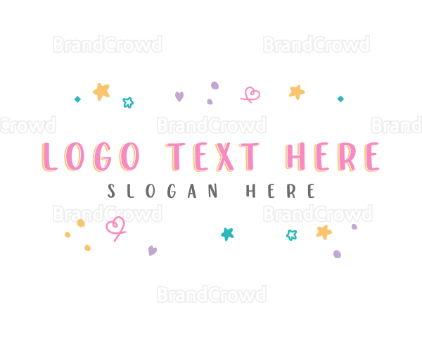 Cute Quirky Doodle Shapes Logo