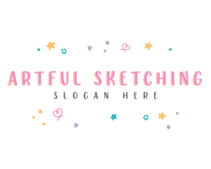 Cute Quirky Doodle Shapes logo design