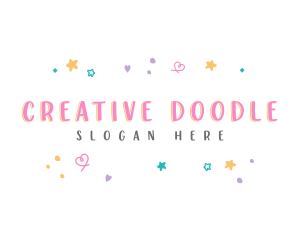 Cute Quirky Doodle Shapes logo design