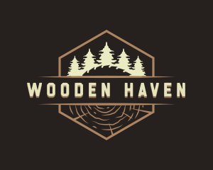 Log - Woodwork Logging Timber logo design