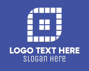 White Window Squares Logo