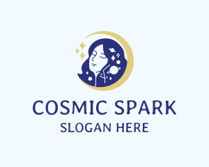 Cosmic Face Woman logo design