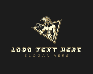 Hand - Spartan Dumbbell Fitness logo design