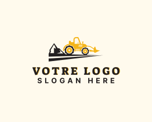 Backhoe Machinery Construction Logo