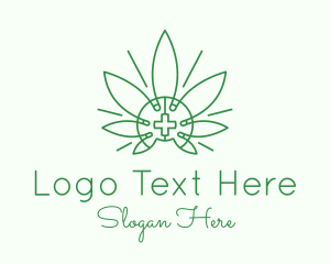 Weed - Medical Marijuana Outline logo design