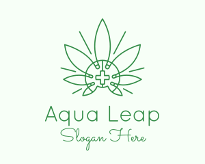 Medical Marijuana Outline logo design