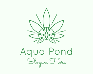 Medical Marijuana Outline logo design