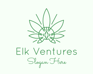 Medical Marijuana Outline logo design