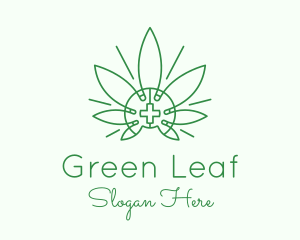 Dispensary - Medical Marijuana Outline logo design