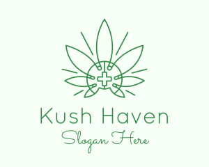 Kush - Medical Marijuana Outline logo design