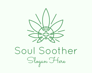 Healer - Medical Marijuana Outline logo design