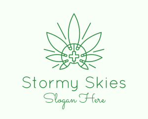 Medical Marijuana Outline logo design