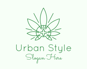 Medicine - Medical Marijuana Outline logo design