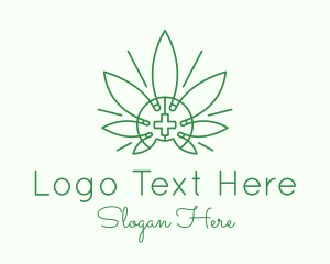 Medical - Medical Marijuana Outline logo design