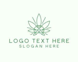 Medical Marijuana Outline logo design