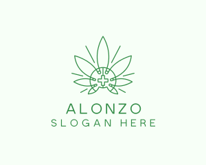 Medical Marijuana Outline logo design