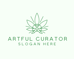 Medical Marijuana Outline logo design