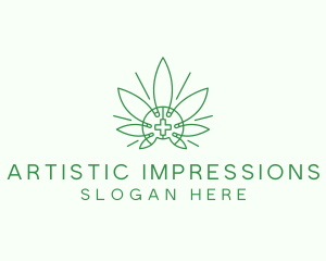 Medical Marijuana Outline logo design