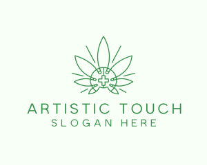 Medical Marijuana Outline logo design