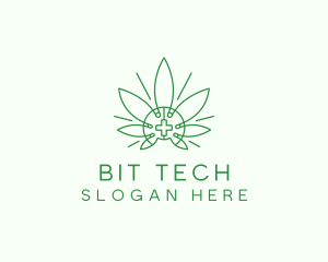 Medical Marijuana Outline logo design