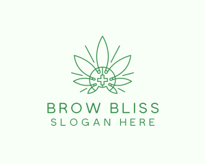 Medical Marijuana Outline logo design