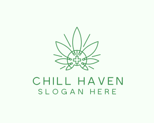 Medical Marijuana Outline logo design