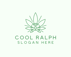 Medical Marijuana Outline logo design