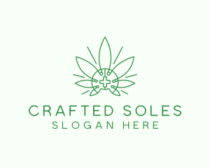 Medical Marijuana Outline logo design