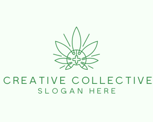 Medical Marijuana Outline logo design