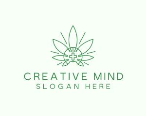 Medical Marijuana Outline logo design