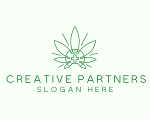 Medical Marijuana Outline logo design