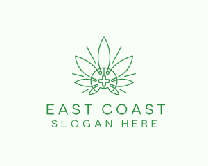 Medical Marijuana Outline logo design