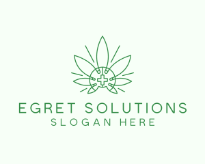 Medical Marijuana Outline logo design