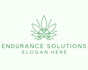 Medical Marijuana Outline logo design