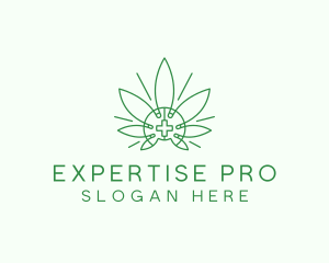 Medical Marijuana Outline logo design