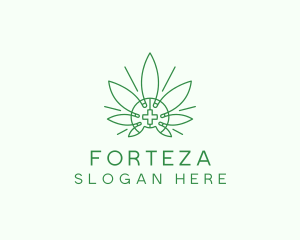 Medical Marijuana Outline logo design